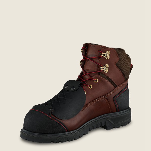 Red Wing Mens Safety Boots - Brnr Xp - 6-inch Waterproof Toe Metguard - Brown/Black - KDI465071